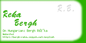 reka bergh business card